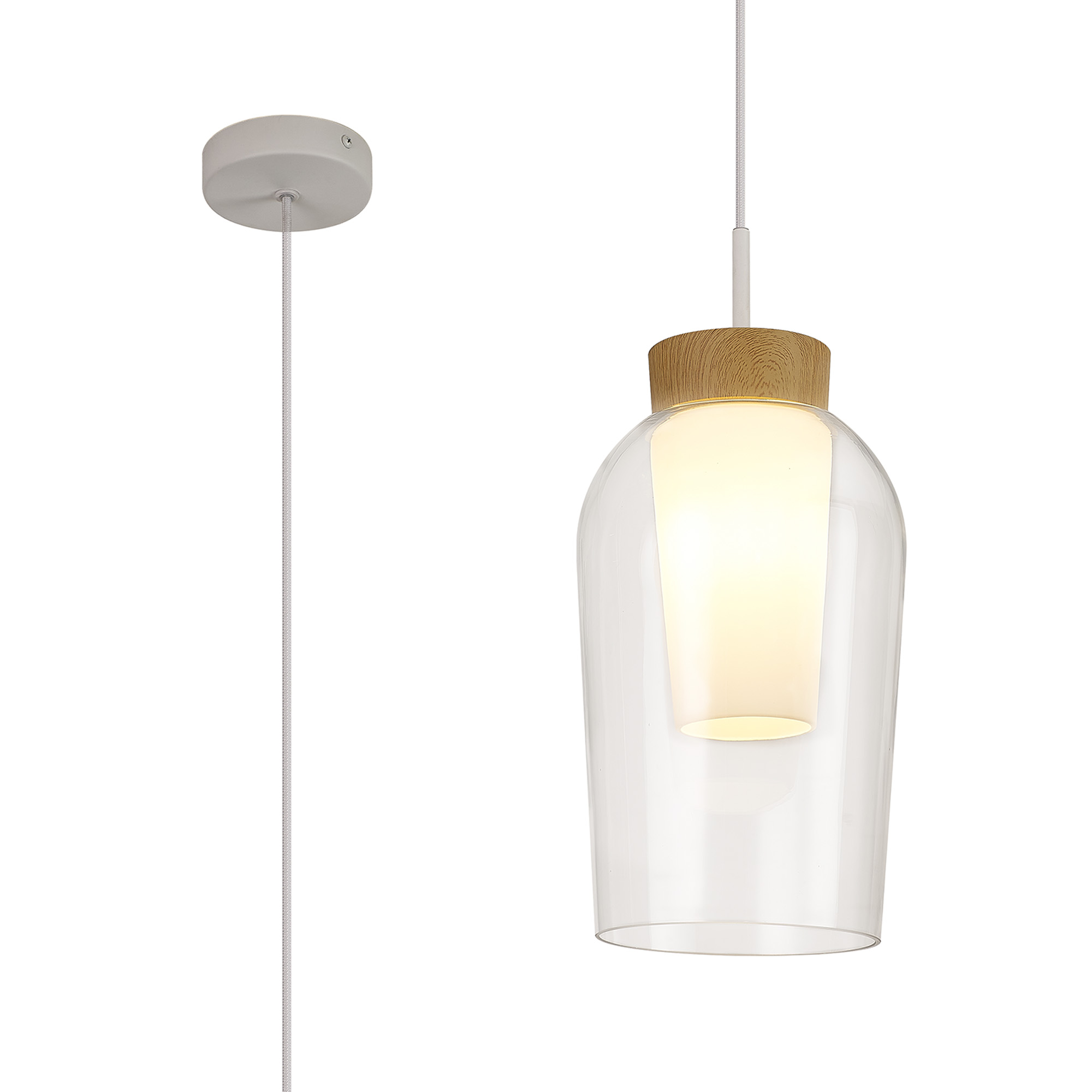 Nora White Ceiling Lights Mantra Single Pendant